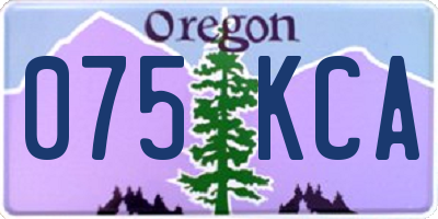 OR license plate 075KCA