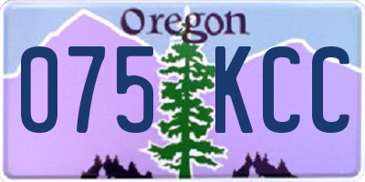 OR license plate 075KCC