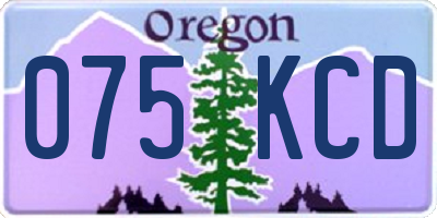 OR license plate 075KCD