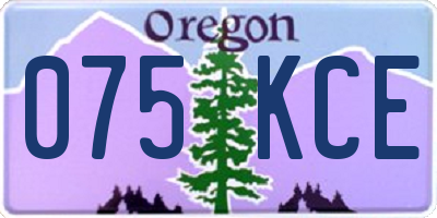OR license plate 075KCE