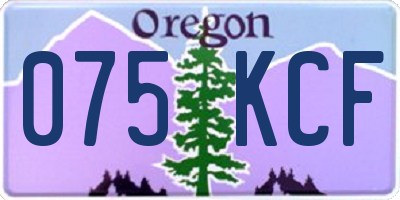 OR license plate 075KCF