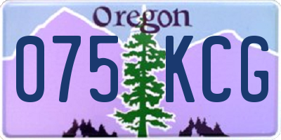 OR license plate 075KCG