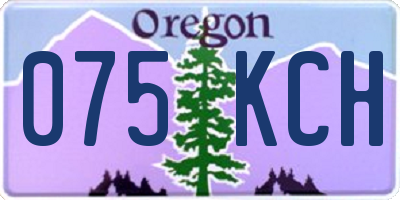 OR license plate 075KCH