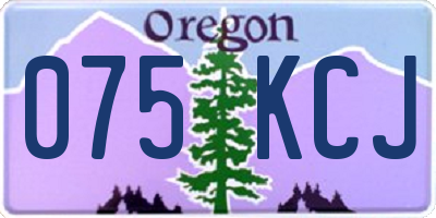 OR license plate 075KCJ