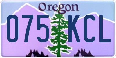 OR license plate 075KCL