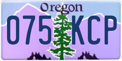 OR license plate 075KCP