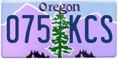 OR license plate 075KCS