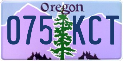 OR license plate 075KCT