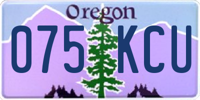 OR license plate 075KCU