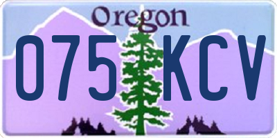 OR license plate 075KCV