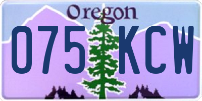 OR license plate 075KCW