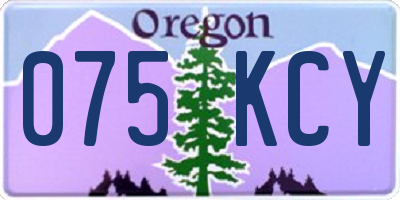 OR license plate 075KCY