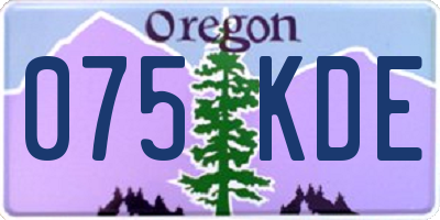 OR license plate 075KDE