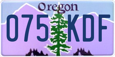 OR license plate 075KDF