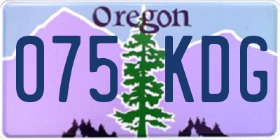 OR license plate 075KDG