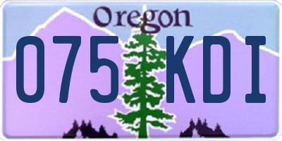 OR license plate 075KDI