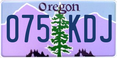 OR license plate 075KDJ