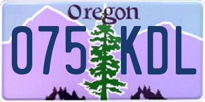 OR license plate 075KDL