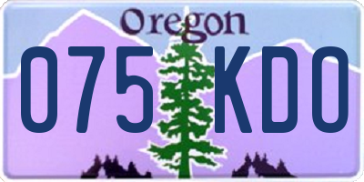OR license plate 075KDO