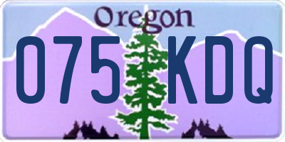OR license plate 075KDQ
