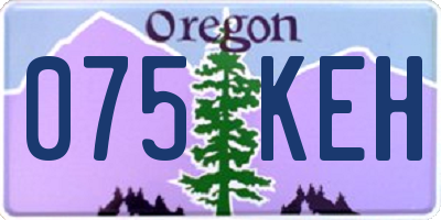 OR license plate 075KEH