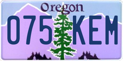 OR license plate 075KEM