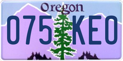 OR license plate 075KEO
