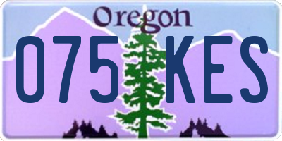 OR license plate 075KES