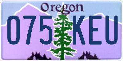 OR license plate 075KEU
