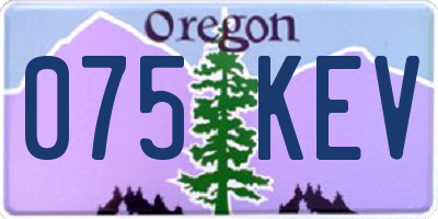 OR license plate 075KEV