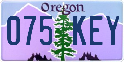 OR license plate 075KEY