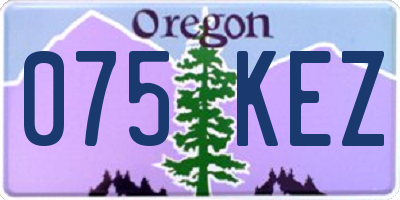 OR license plate 075KEZ