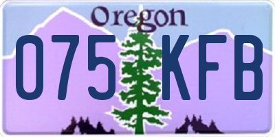 OR license plate 075KFB