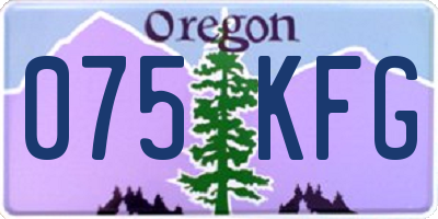 OR license plate 075KFG