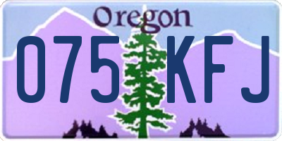 OR license plate 075KFJ