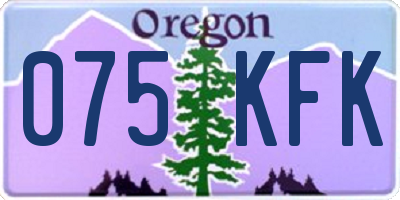 OR license plate 075KFK
