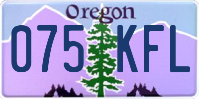 OR license plate 075KFL