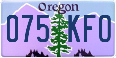OR license plate 075KFO