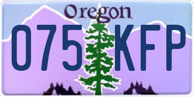 OR license plate 075KFP