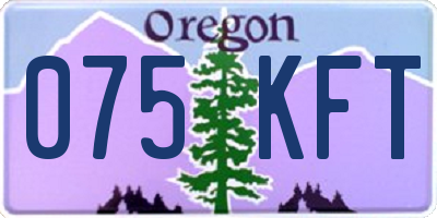 OR license plate 075KFT
