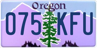 OR license plate 075KFU