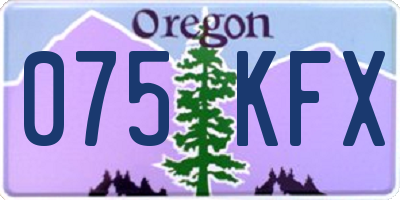 OR license plate 075KFX
