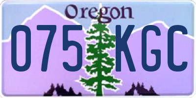 OR license plate 075KGC
