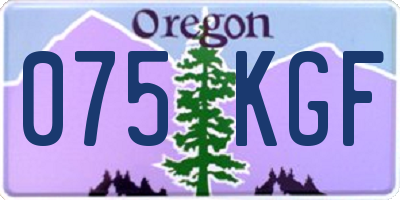 OR license plate 075KGF