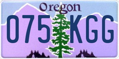 OR license plate 075KGG