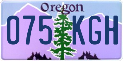 OR license plate 075KGH