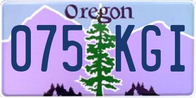 OR license plate 075KGI