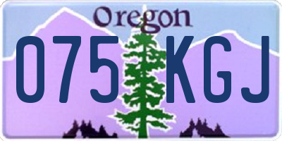 OR license plate 075KGJ