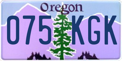 OR license plate 075KGK