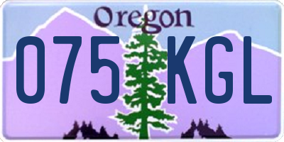 OR license plate 075KGL